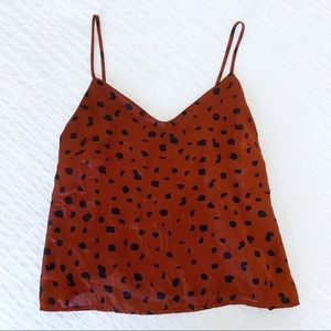 Animal Print Top - Burnt Orange